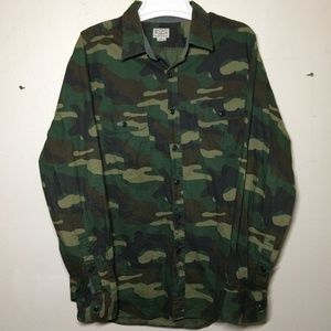 J. Crew Men's Large Long Sleeve Button Up Camo
